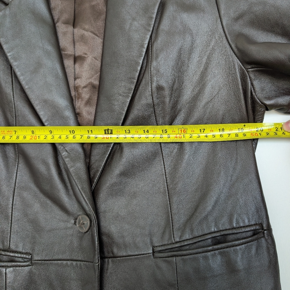 Denim&Co Brown Leather Jacket - Picture 12 of 16